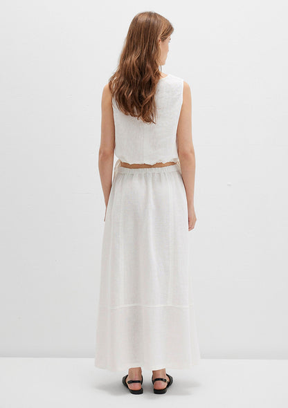 Tencel TM Lyocell Long White Skirt