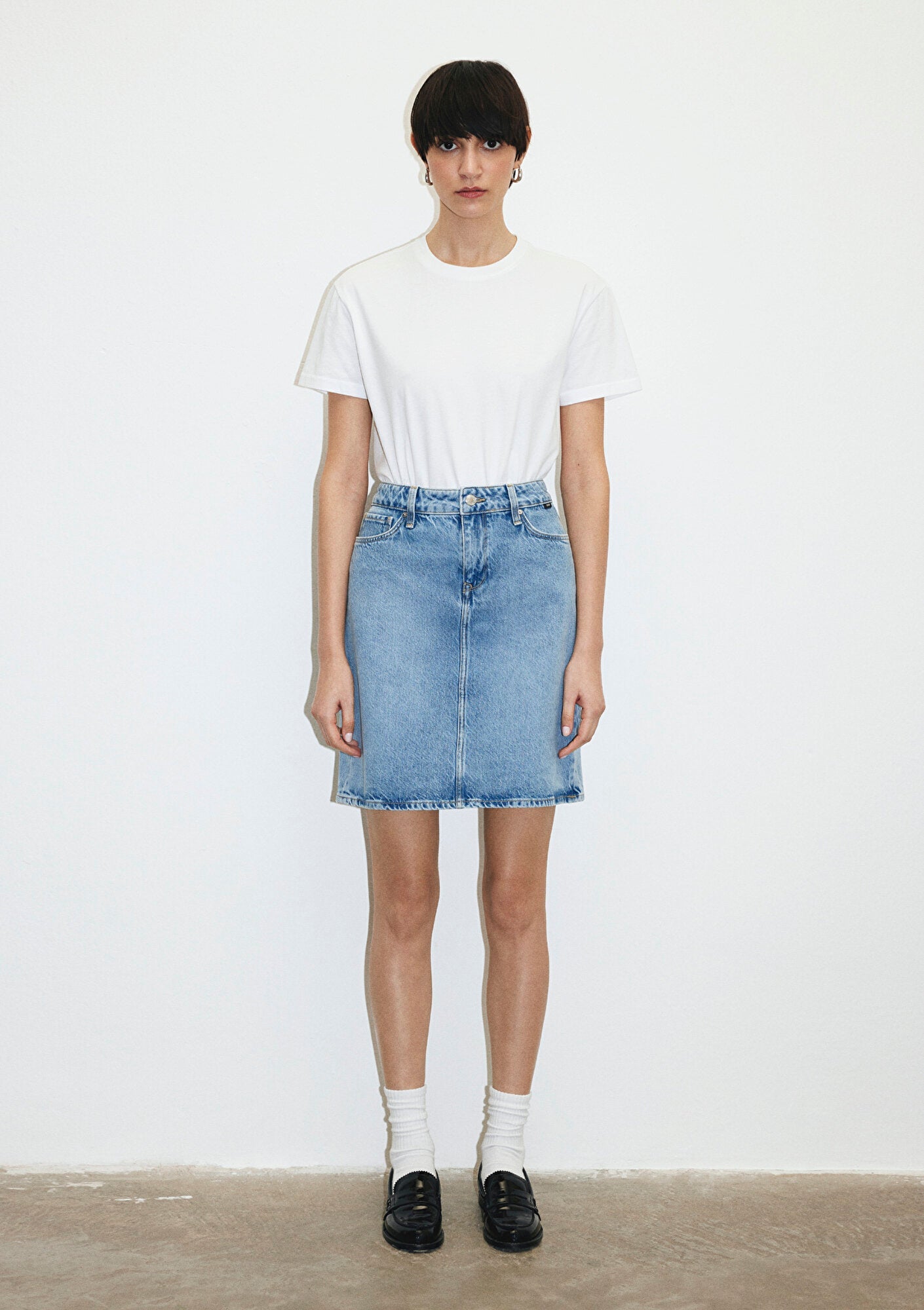 Valerie Light Blue Denim Jean Skirt