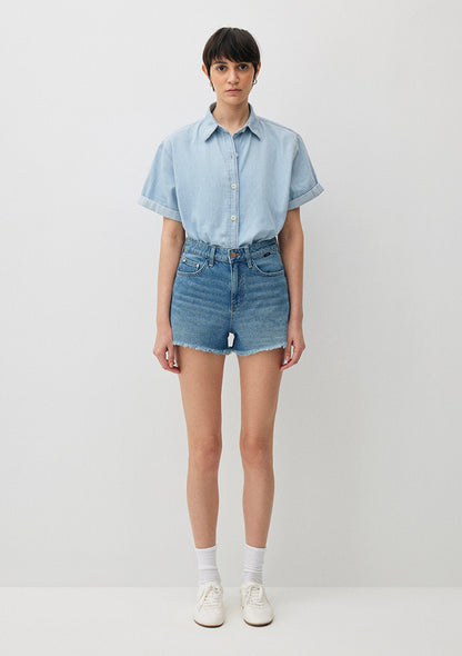 Cherry Mid Shaded 90S Jean Shorts