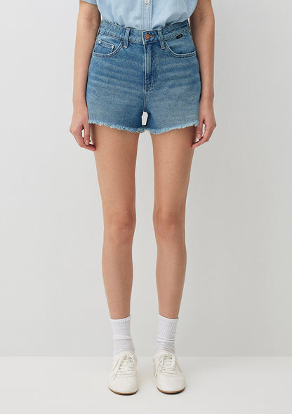 Cherry Mid Shaded 90S Jean Shorts
