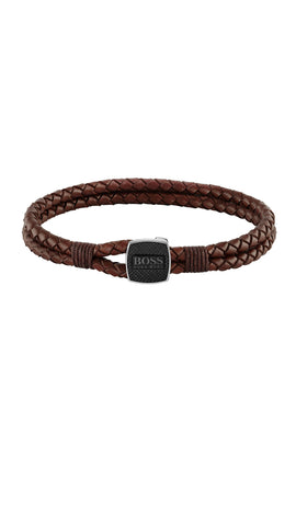 Hugo Boss Men Leather Bracelet Seal - 1580048S