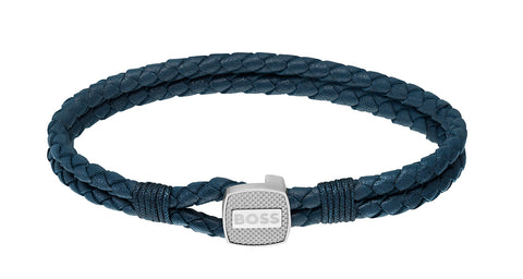 Hugo Boss Men Leather Bracelet Seal - 1580293