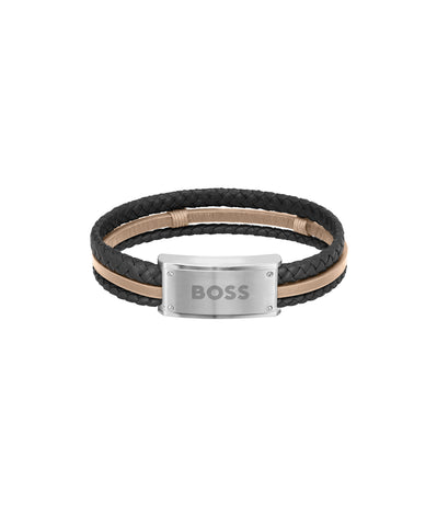 Hugo Boss Men Leather Bracelet Galen - 1580423