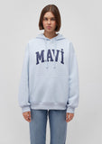 Mavi Logo Printed Hooded Blue Sweatshirt