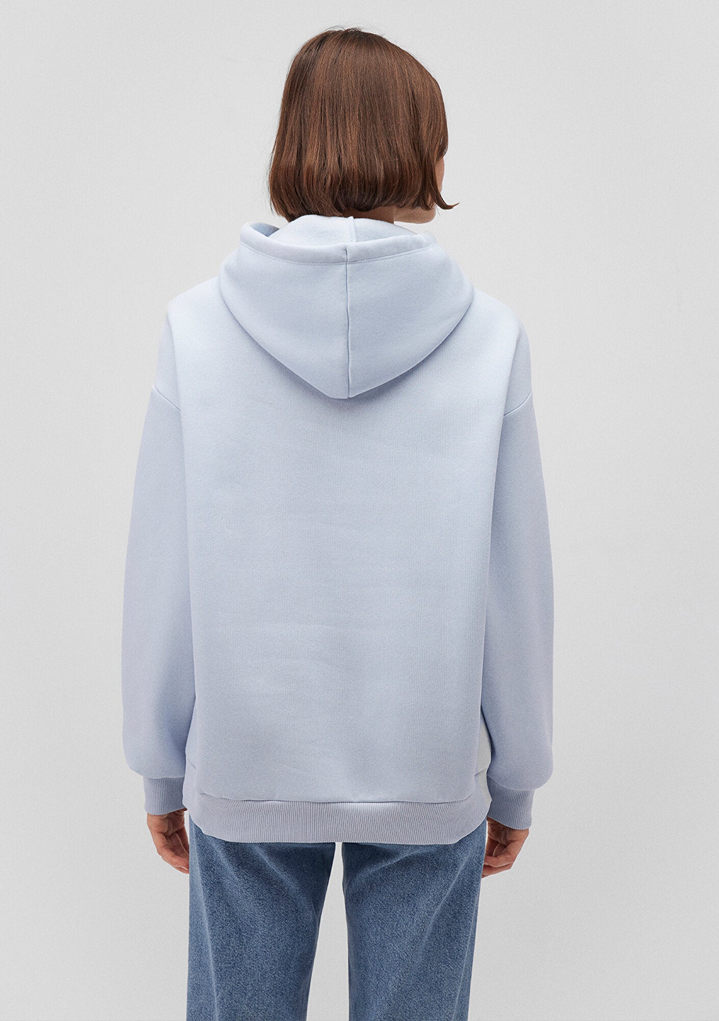 Mavi Logo Printed Hooded Blue Sweatshirt
