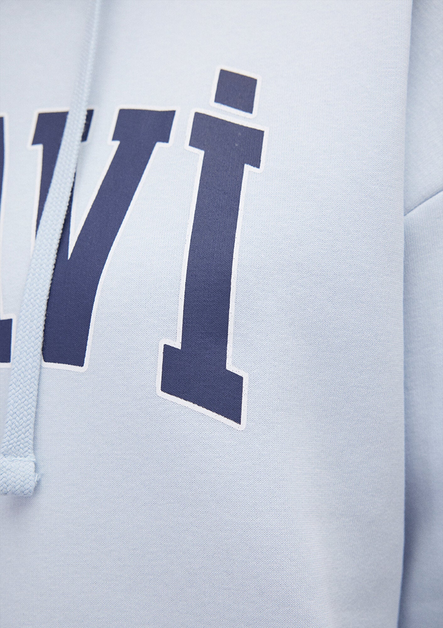 Mavi Logo Printed Hooded Blue Sweatshirt