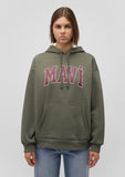 Mavi Logo Printed Hooded Green Sweatshirt