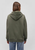 Mavi Logo Printed Hooded Green Sweatshirt