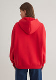 Mavi Logo Printed Hooded Red Sweatshirt