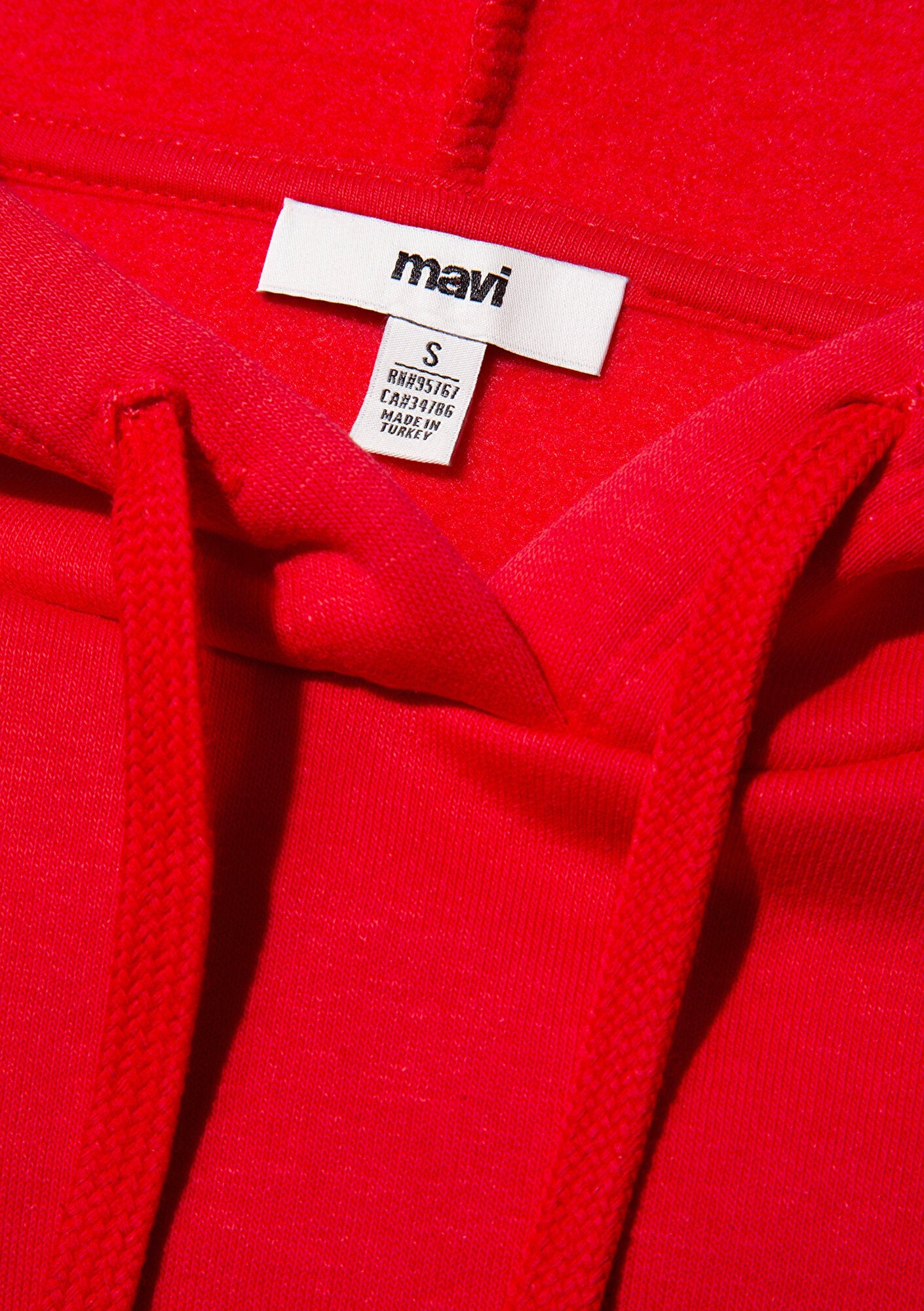 Mavi Logo Printed Hooded Red Sweatshirt
