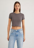 Crew Neck Gray Basic T-Shirt