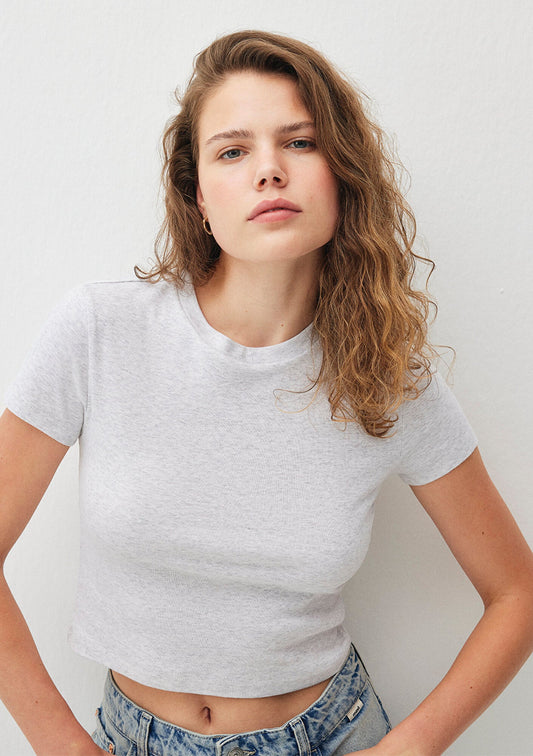 Crew Neck Grey Basic T-Shirt