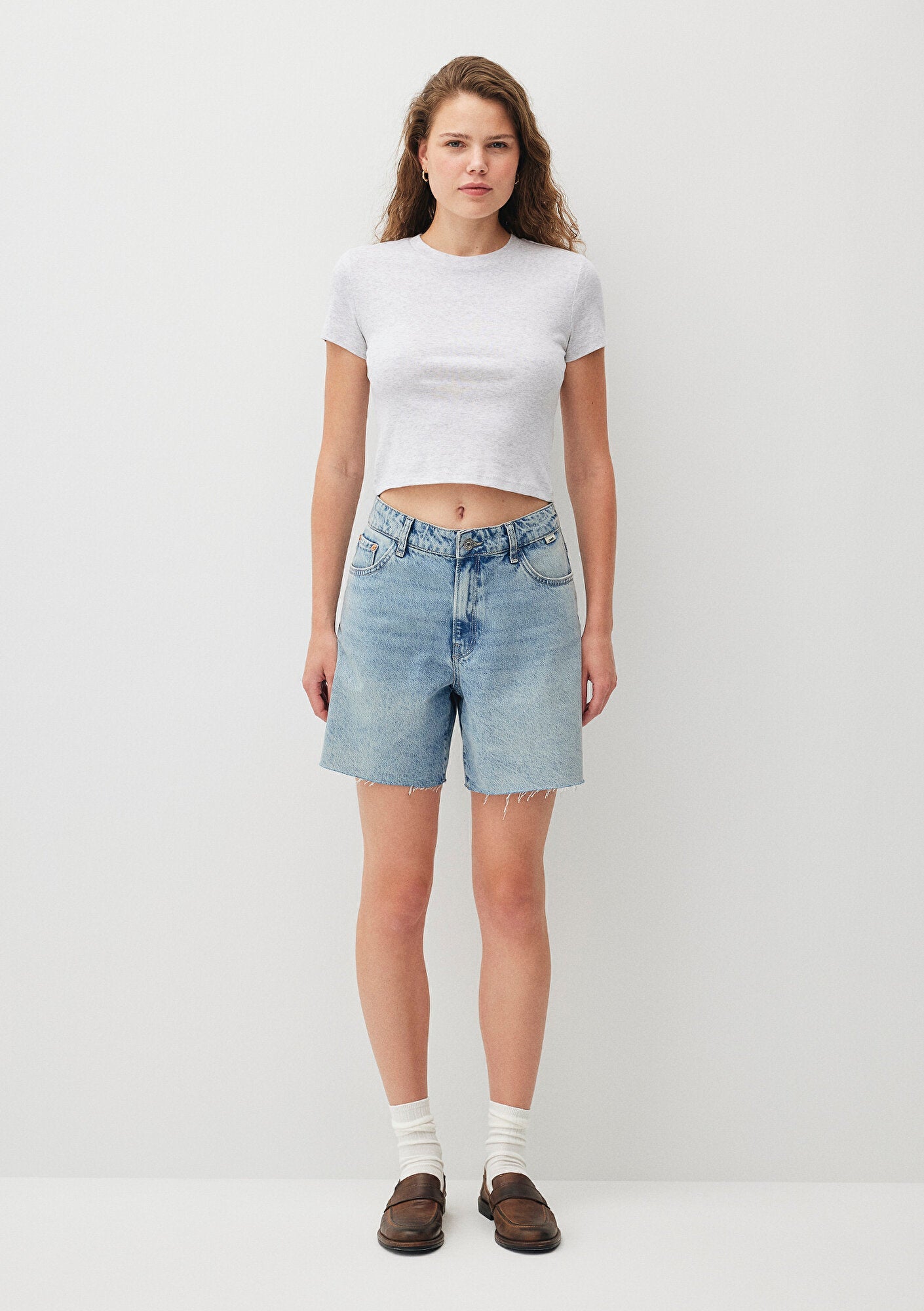 Crew Neck Grey Basic T-Shirt