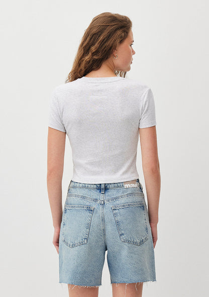 Crew Neck Grey Basic T-Shirt