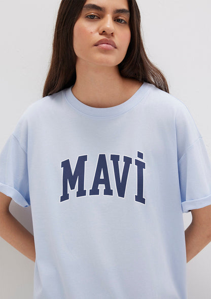 Mavi Logo Printed Blue T-Shirt