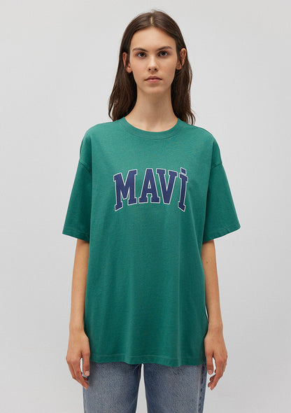 Mavi Logo Printed Green T-Shirt