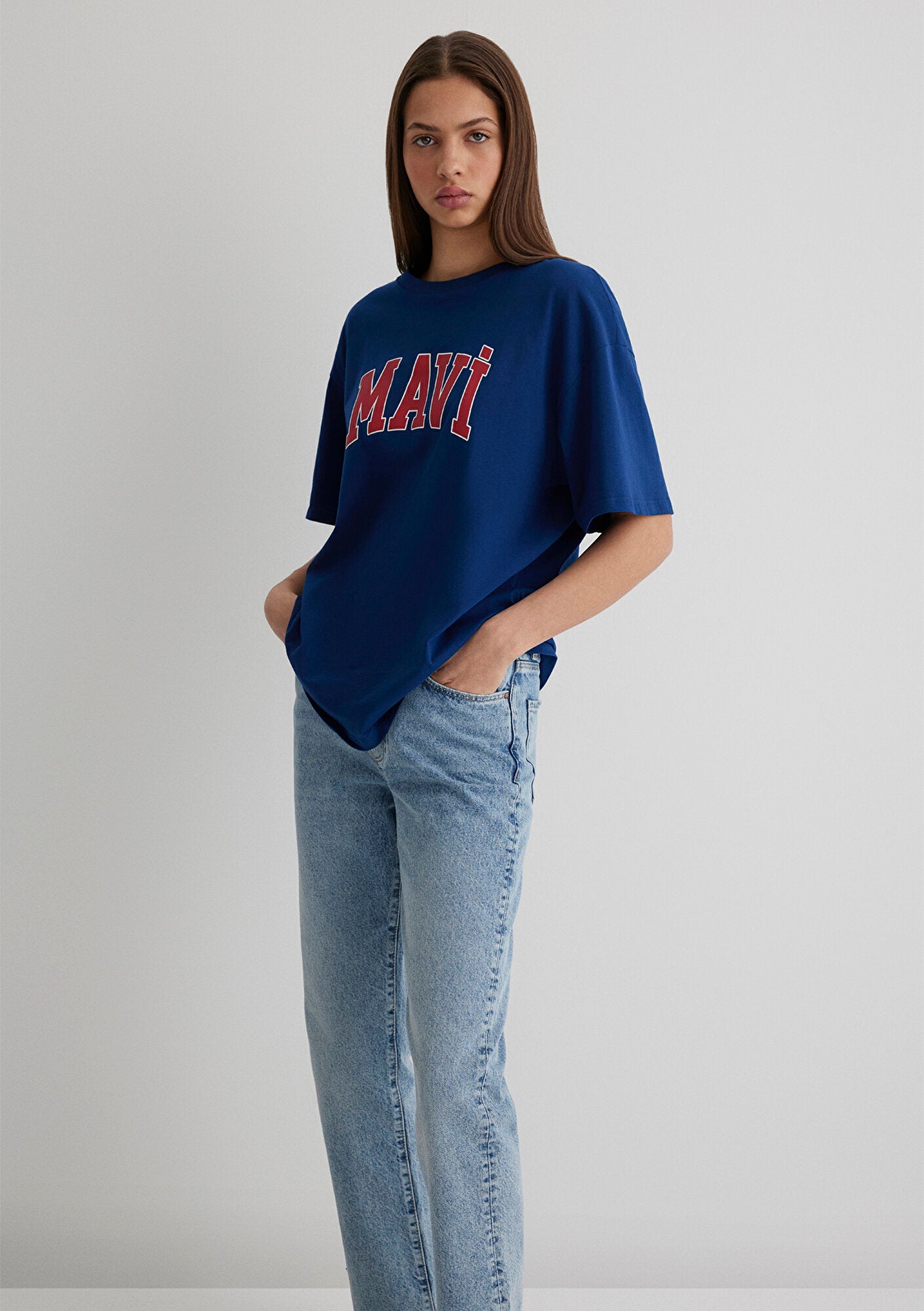 Mavi Logo Printed Navy T-Shirt