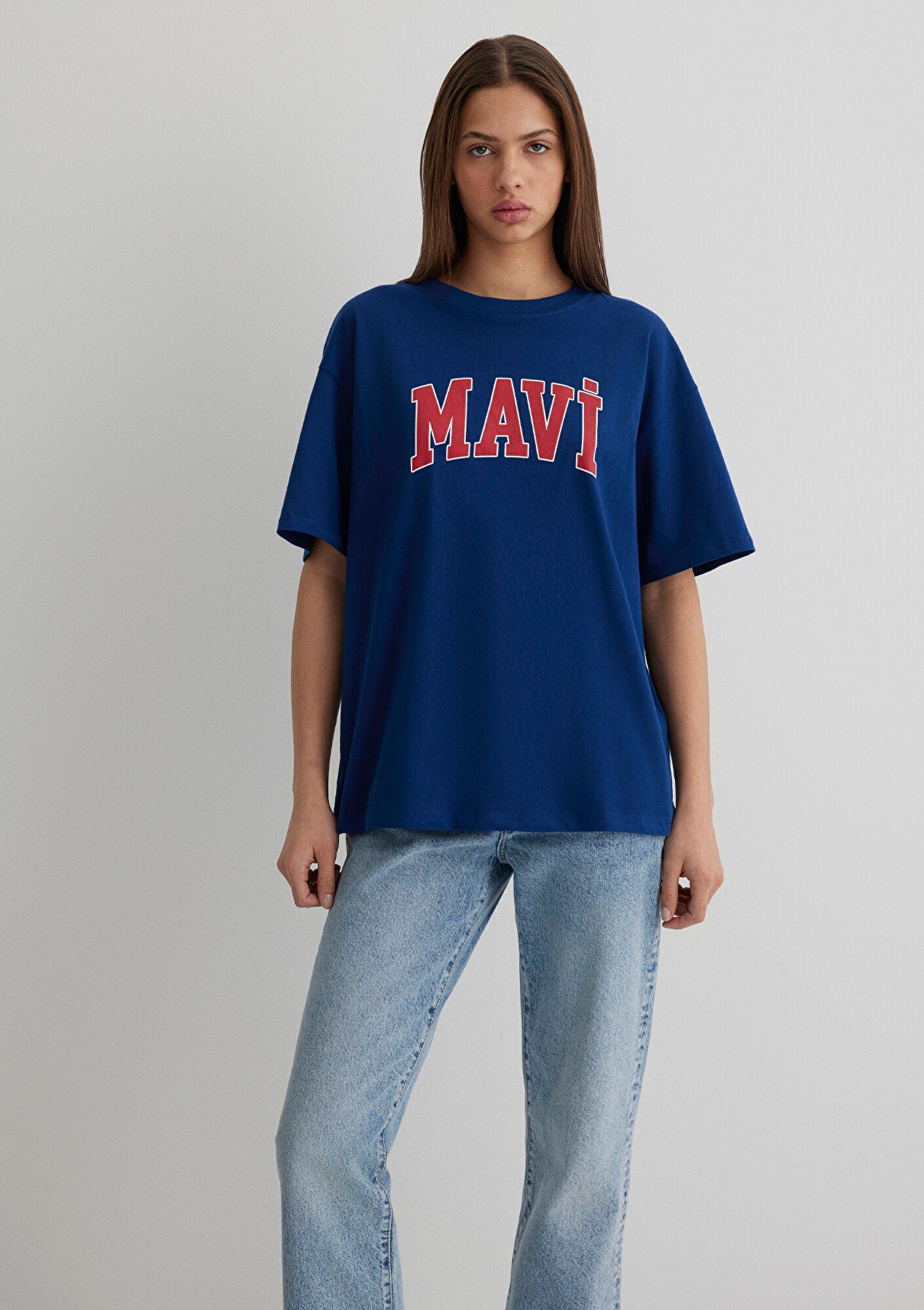 Mavi Logo Printed Navy T-Shirt