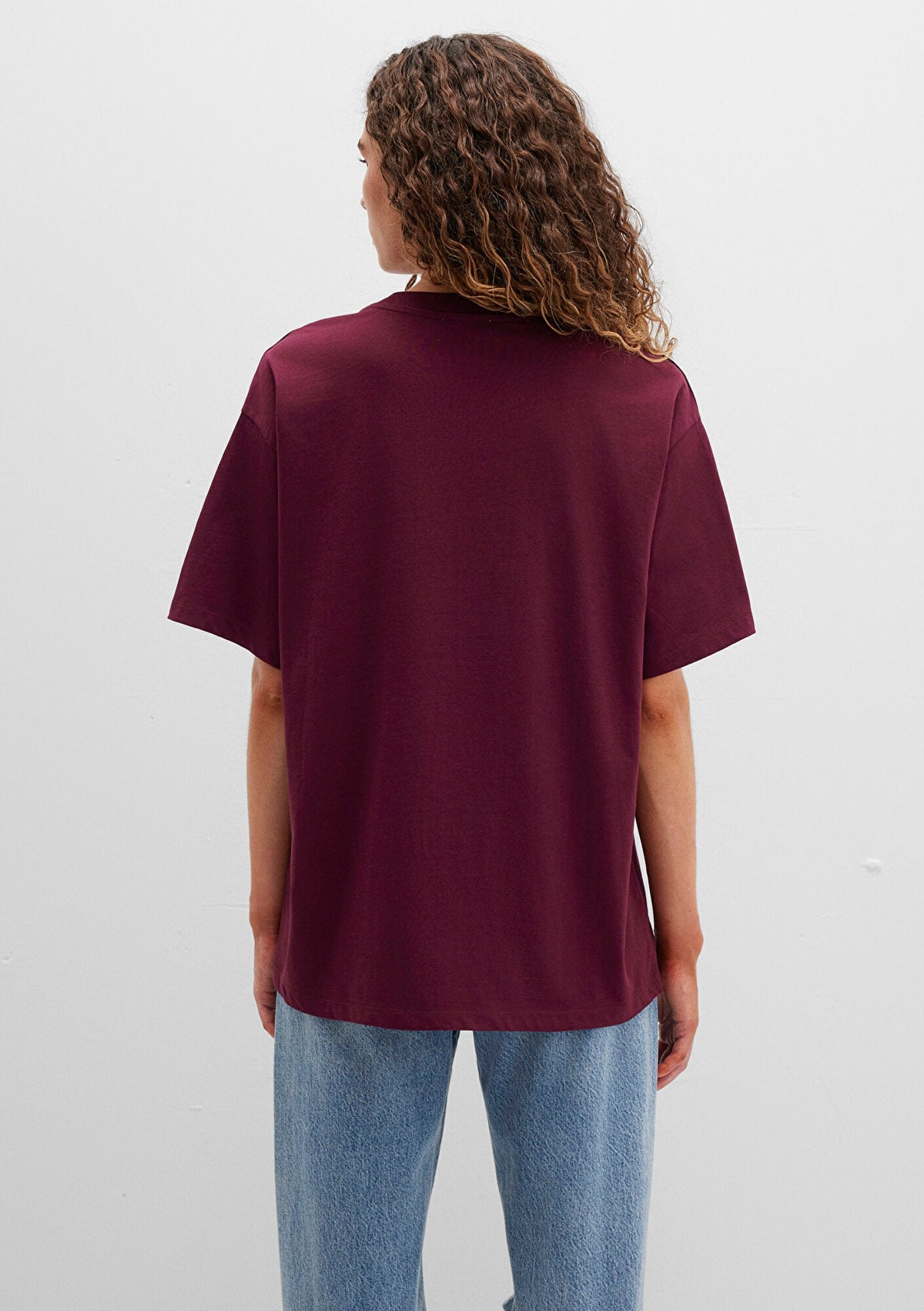 Mavi Logo Printed Burgundy T-shirt