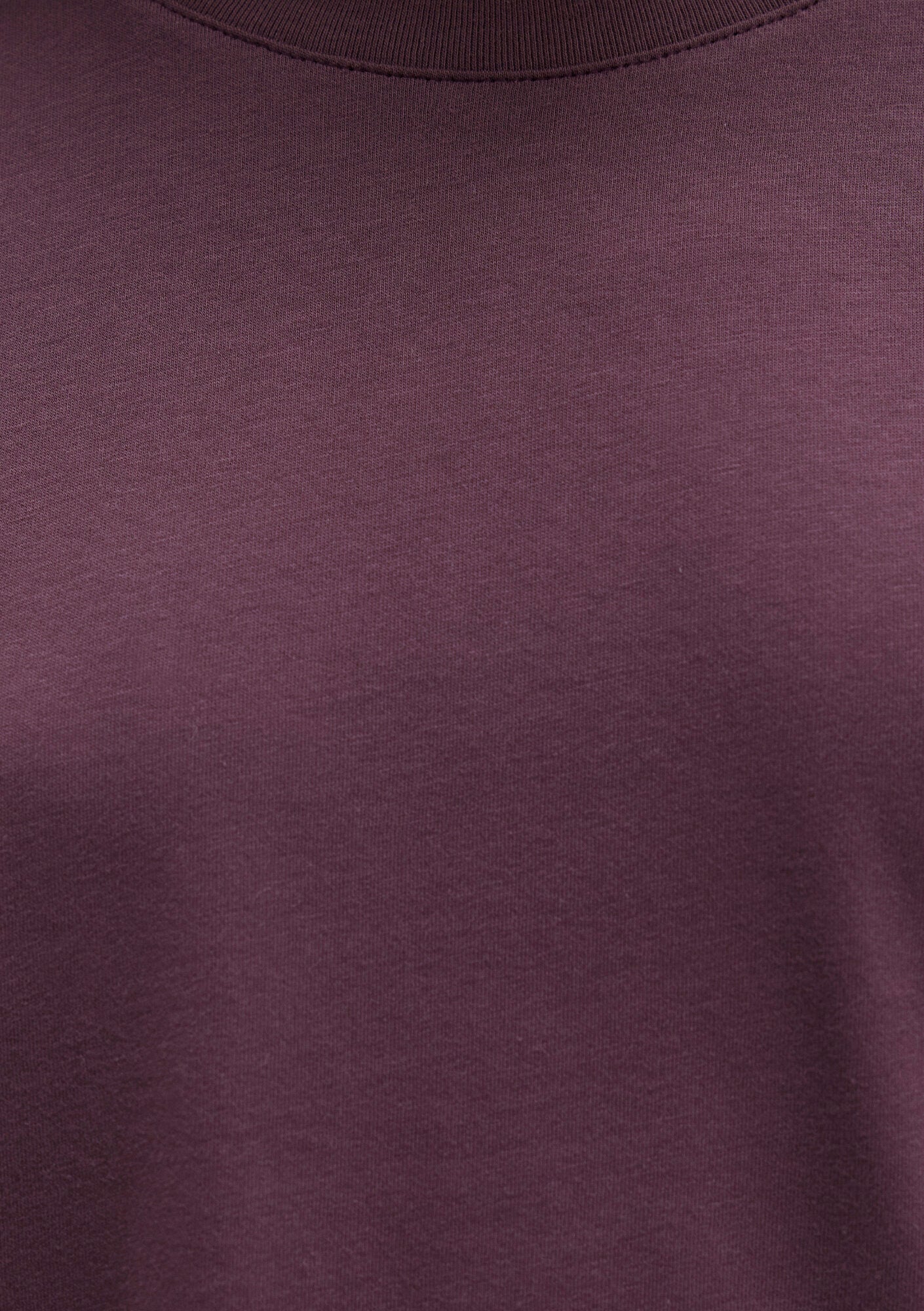Crew Neck Burgundy Basic T-Shirt
