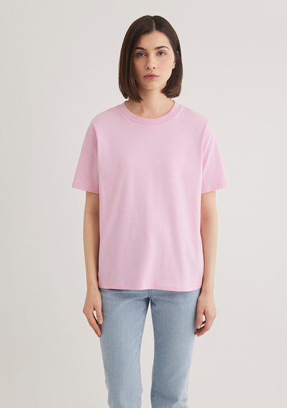 Crew Neck Pink Basic T-Shirt