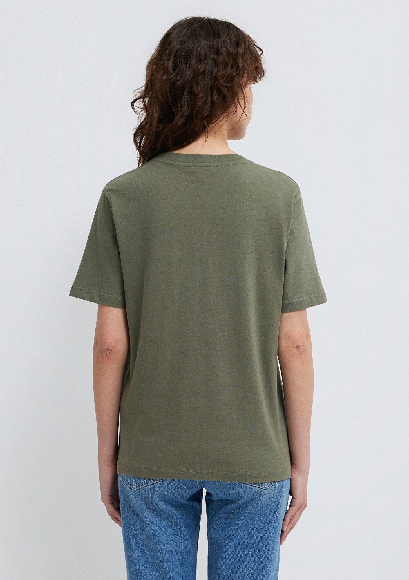 Crew Neck Green Basic T-Shirt