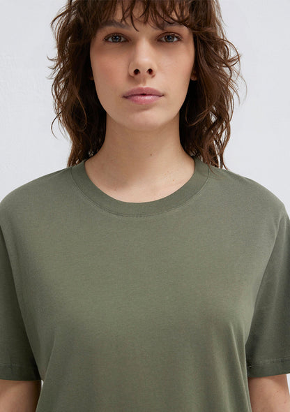 Crew Neck Green Basic T-Shirt