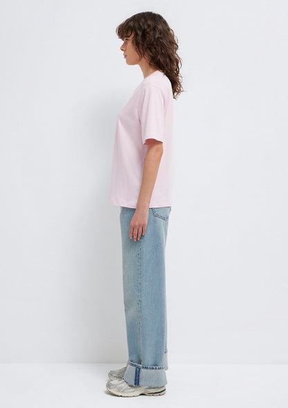 Crew Neck Pink Basic T-Shirt