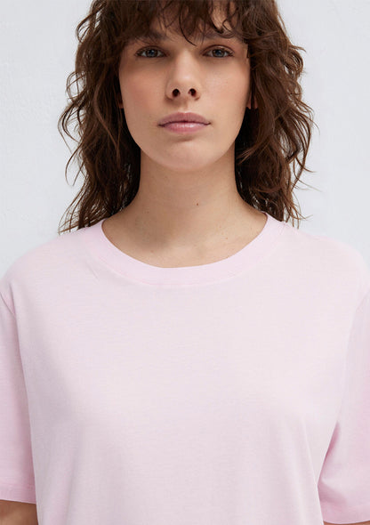 Crew Neck Pink Basic T-Shirt