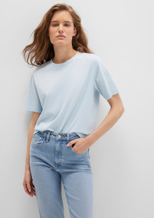 Crew Neck Blue Basic T-Shirt