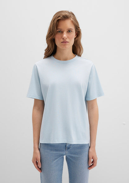 Crew Neck Blue Basic T-Shirt