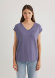 V Neck Purple T-Shirt