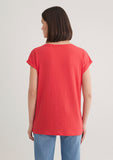 V Neck Pink Basic T-Shirt