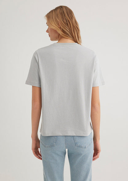 Crew Neck Grey Basic T-Shirt