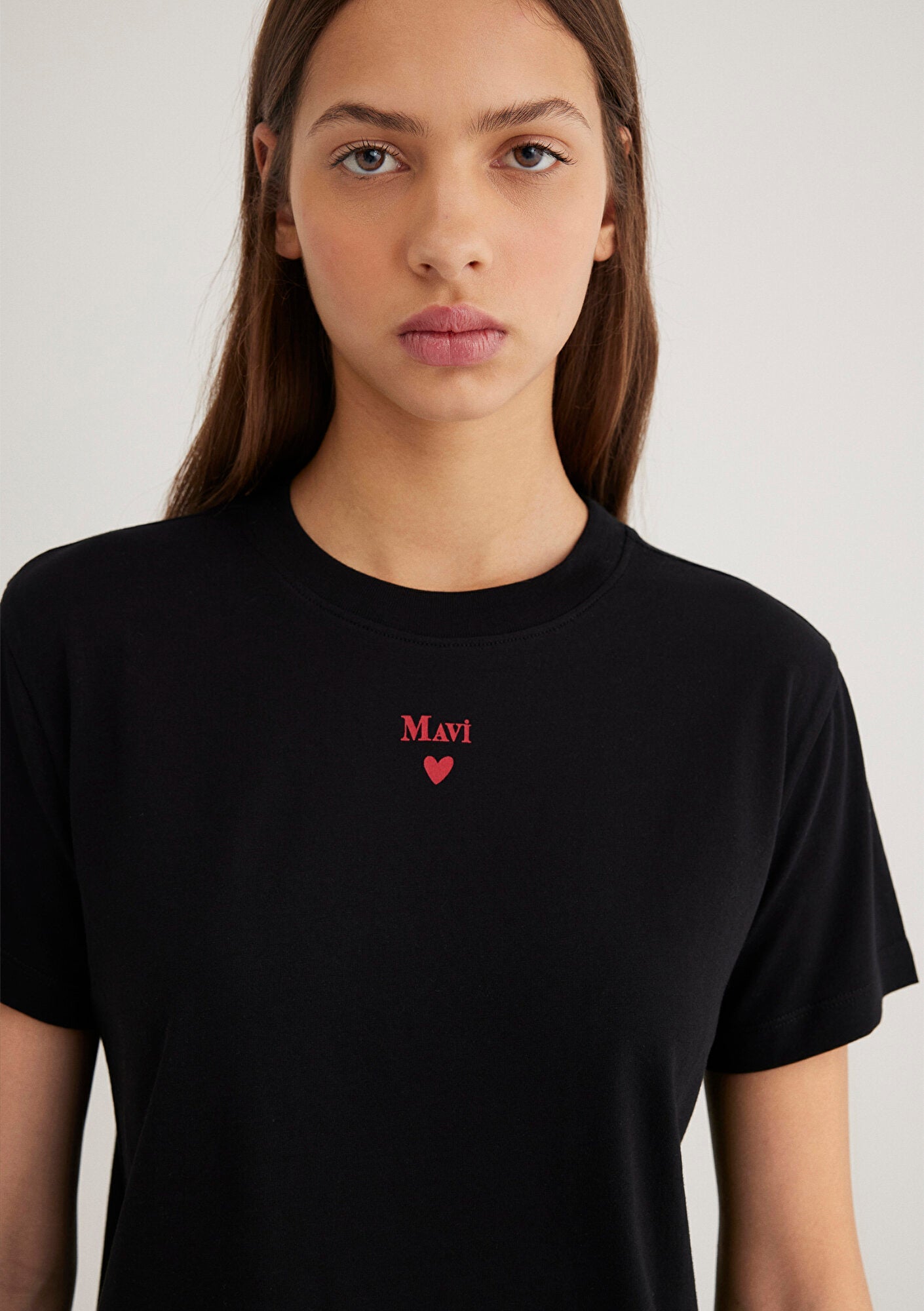 Mavi Logo Printed Black T-Shirt
