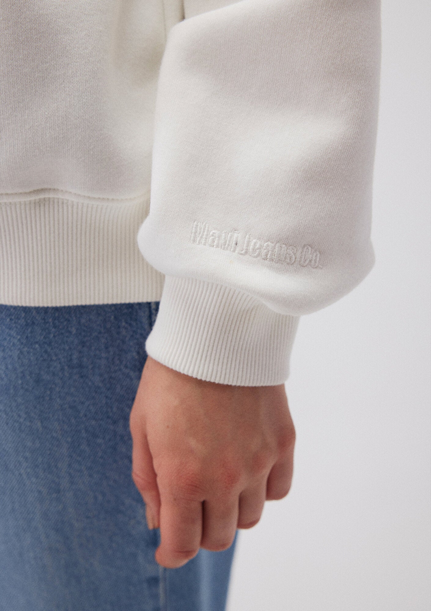Crew Neck Beige Sweatshirt