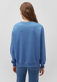 Crew Neck Blue Basic Sweatshirt