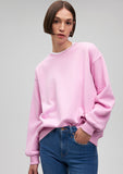 Crew Neck Pink Basic Sweatshirt