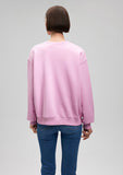 Crew Neck Pink Basic Sweatshirt