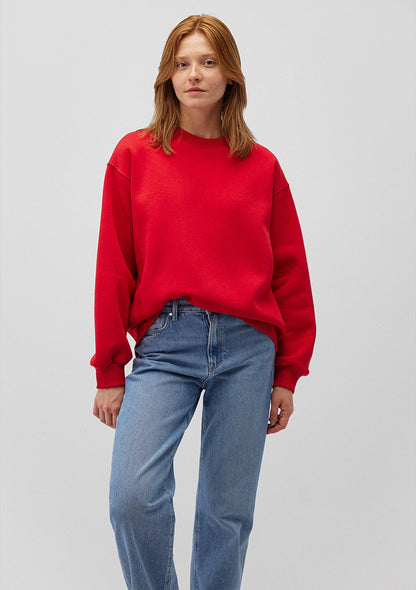 Crew Neck Red Sweatshirt