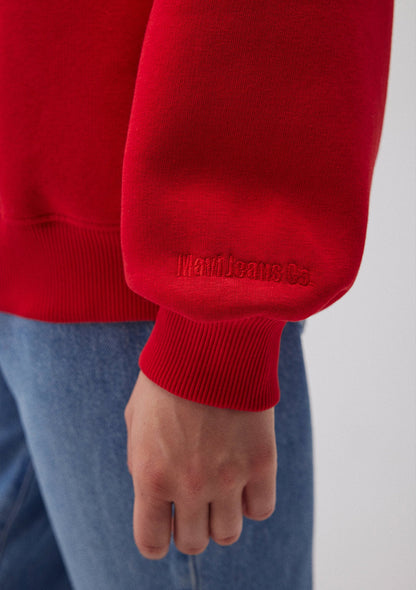 Crew Neck Red Sweatshirt