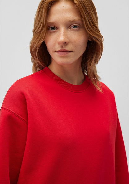 Crew Neck Red Sweatshirt