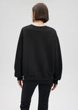 Crew Neck Black Basic Sweatshirt