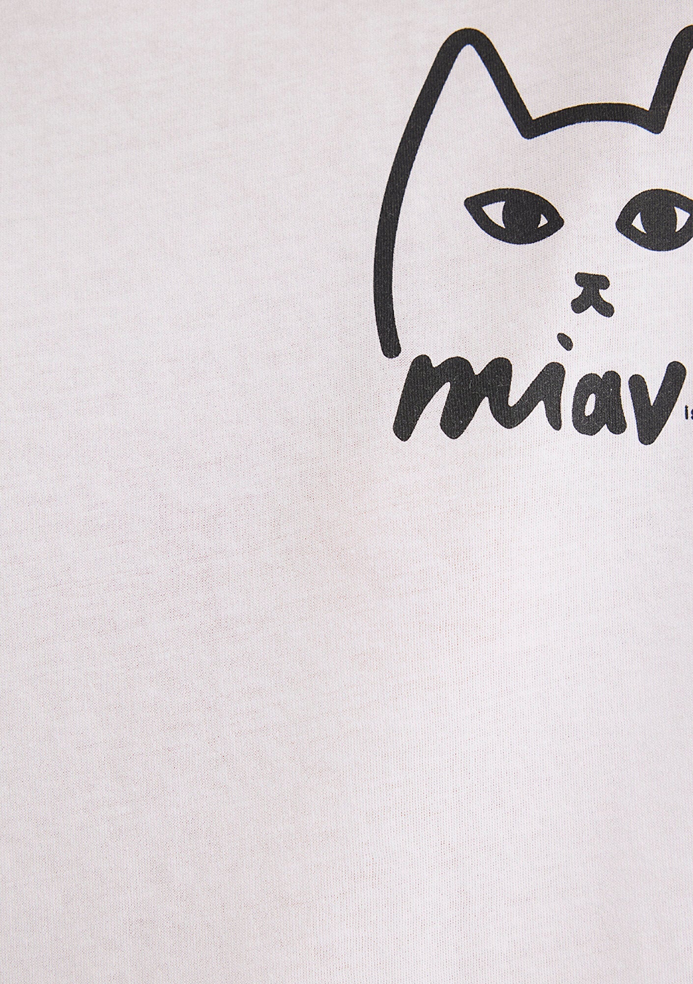 Cat Printed White Top