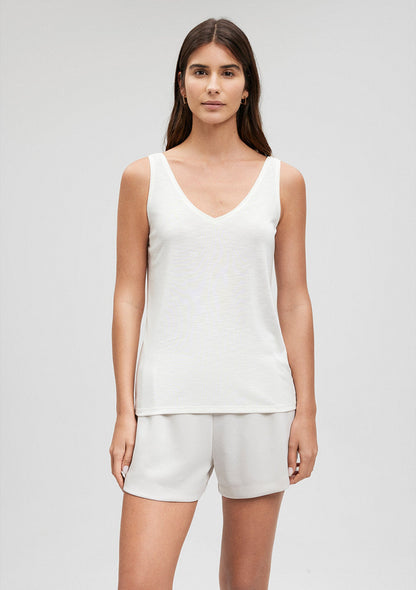 Lux Touch White Tank Top
