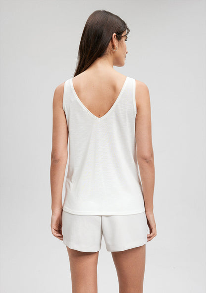 Lux Touch White Tank Top