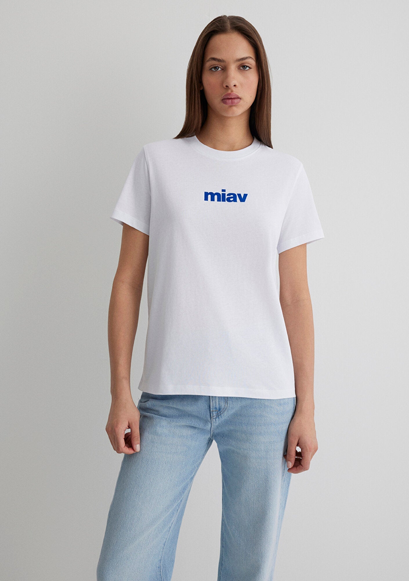 Miav Printed White T-Shirt