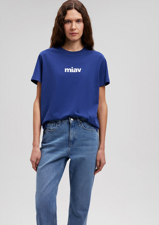 Miav Printed Navy T-Shirt