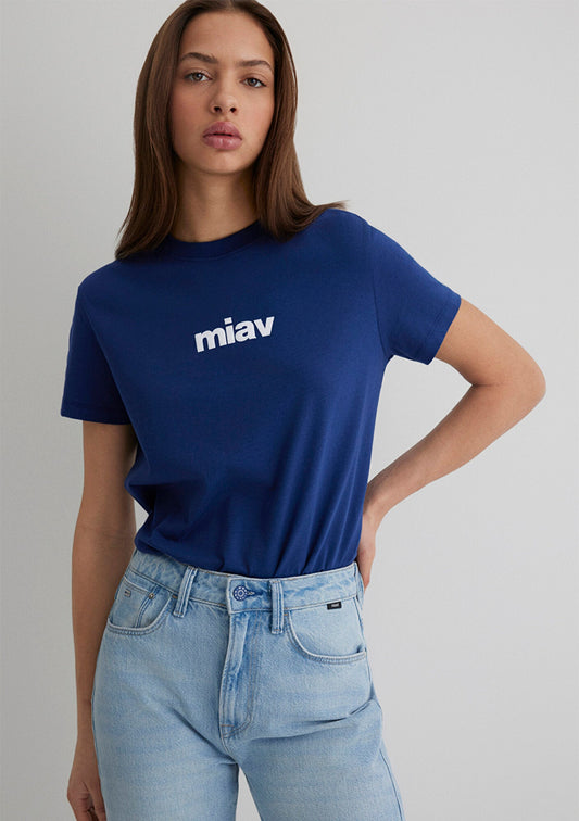 Miav Printed Navy T-Shirt
