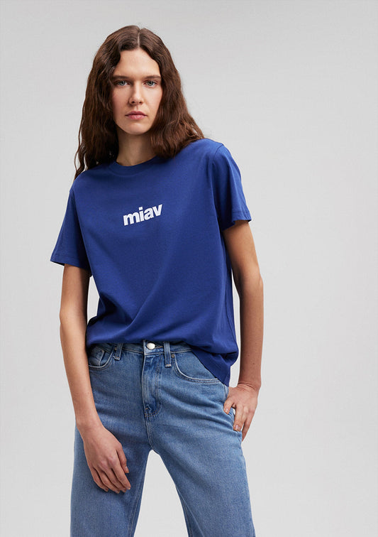 Miav Printed Navy T-Shirt